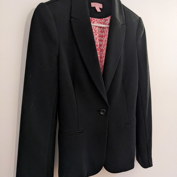 Lilly Pulitzer $365 Leighton Black Knit 1 Button Blazer - Size Medium - Picture 2 of 10